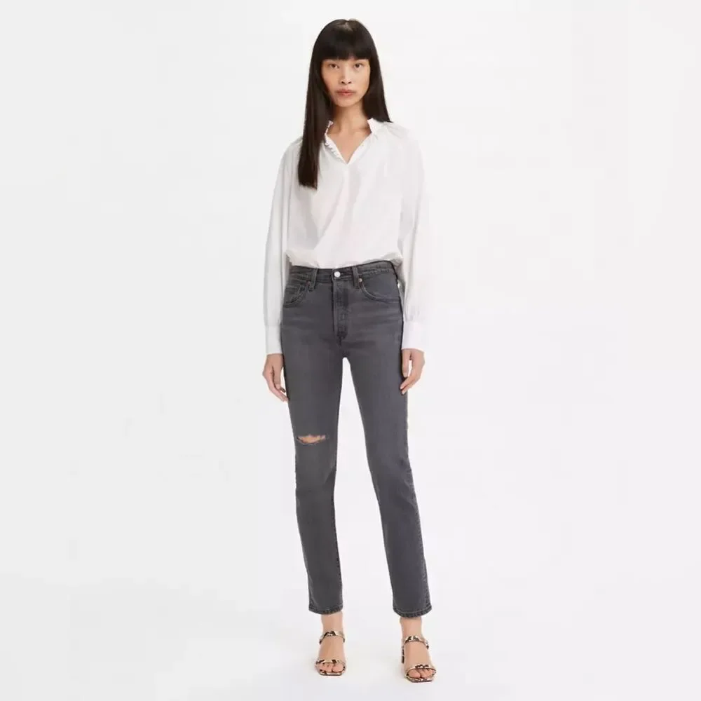 Levi's® Premium 501® SKINNY WOMEN'S JEANS 29 x 28 black gray